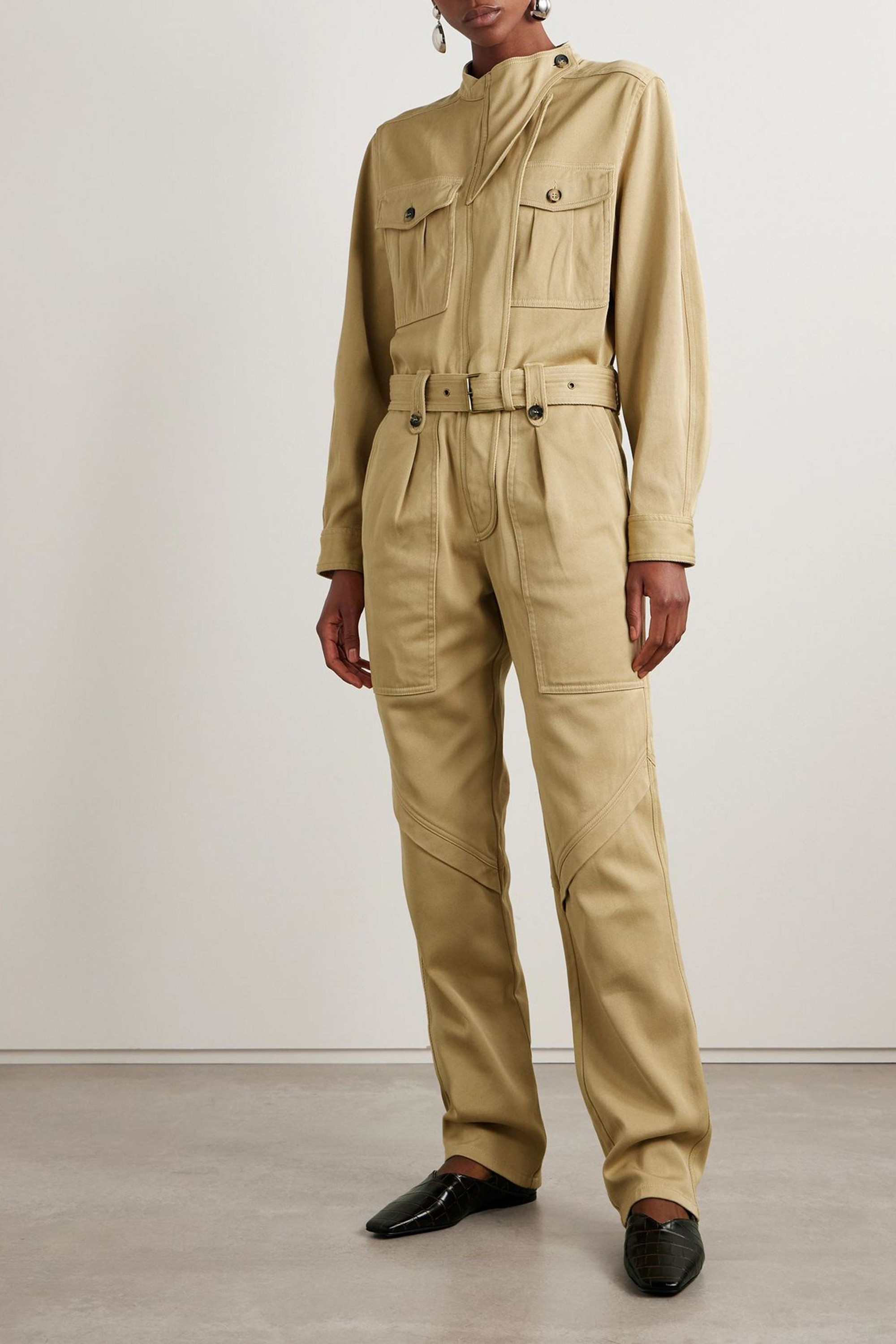 Isabel Marant Jelica belted cotton-twill jumpsuit