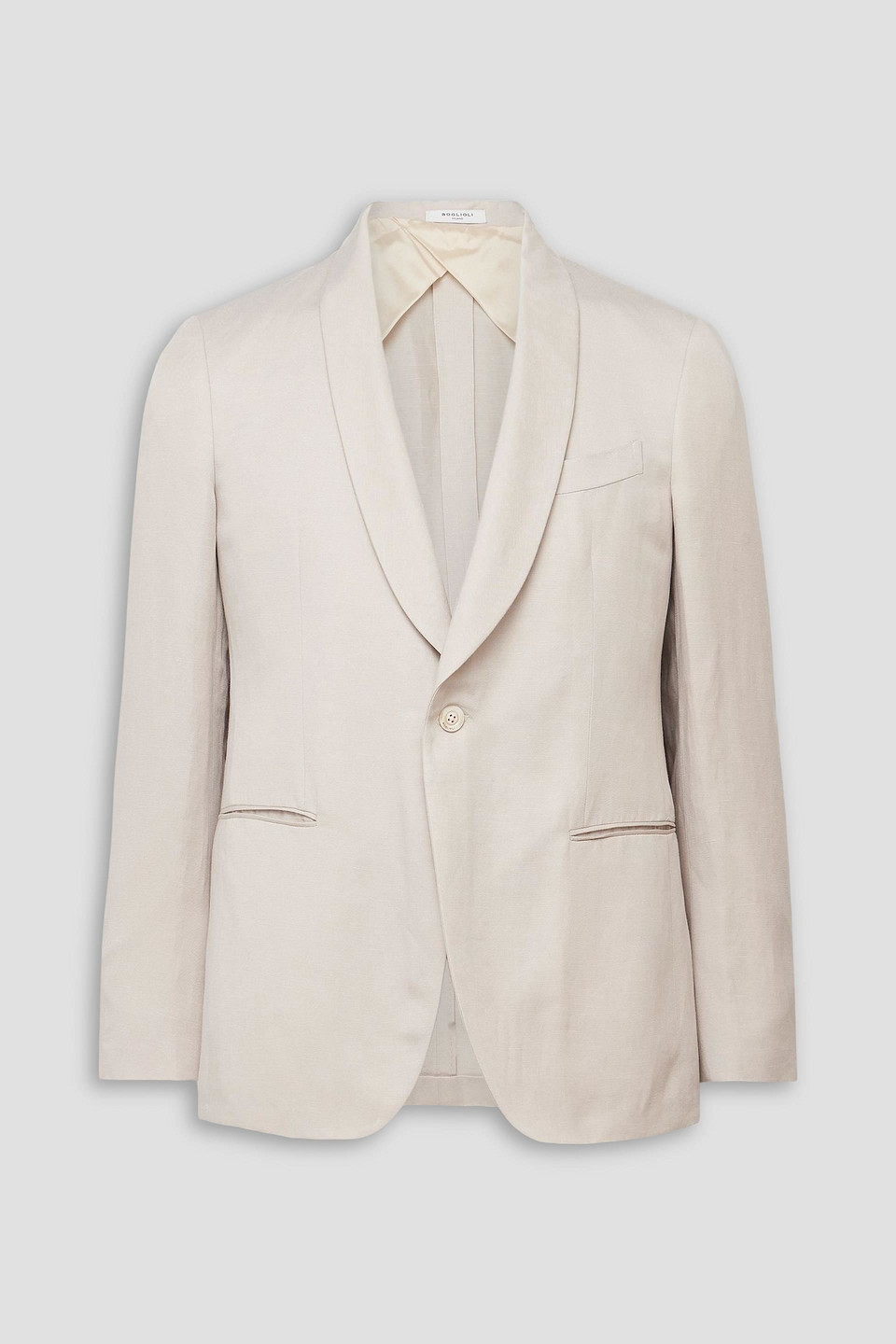 boglioli - lyocell and linen-blend suit jacket - white - it 48