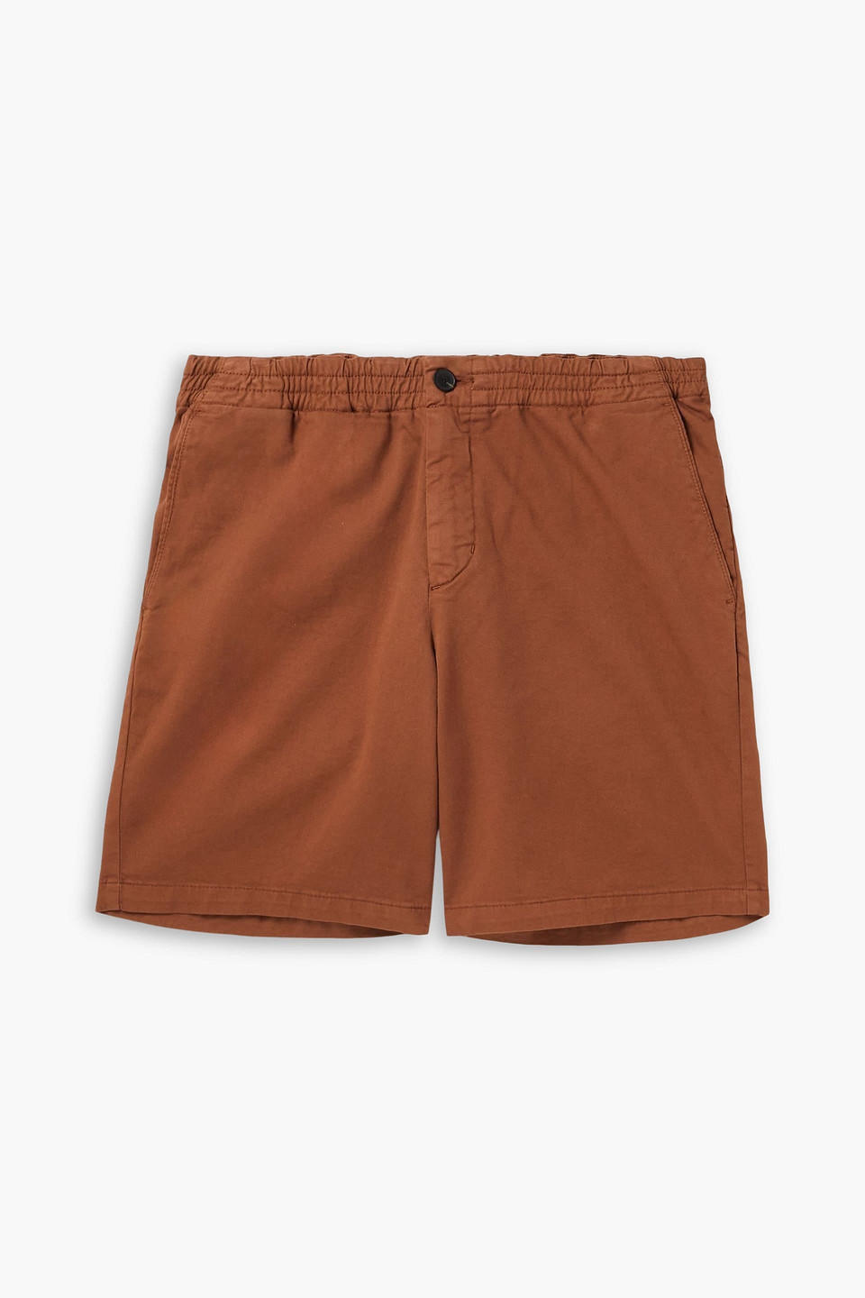 mr p. - straight-leg garment-dyed cotton-blend twill shorts - red - 30