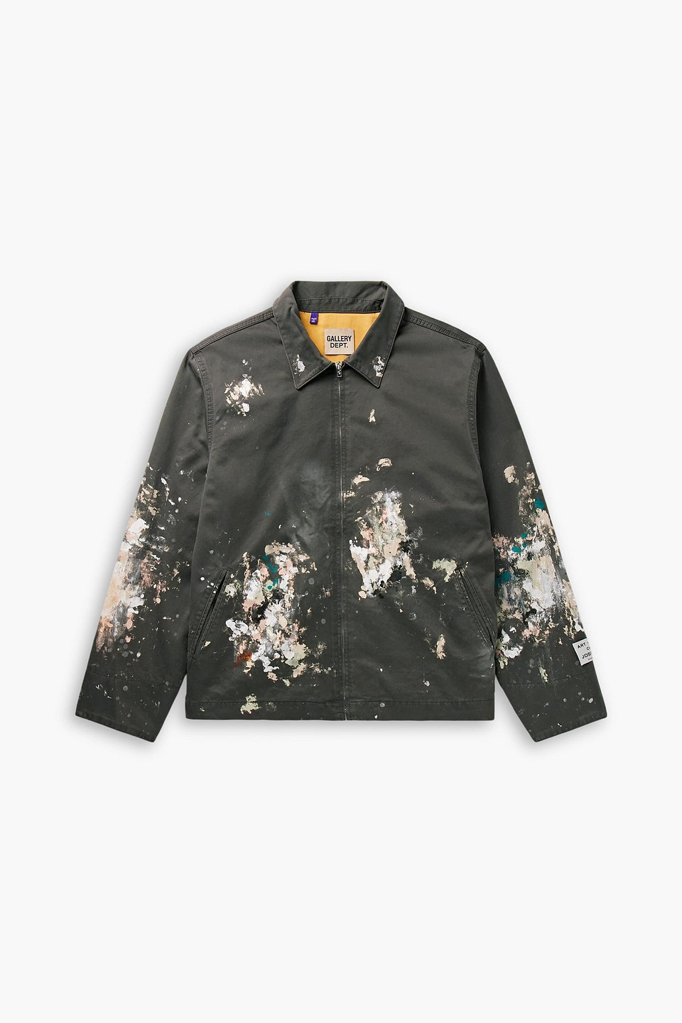 gallery dept. - montecito paint-splattered cotton-twill jacket - gray - xs