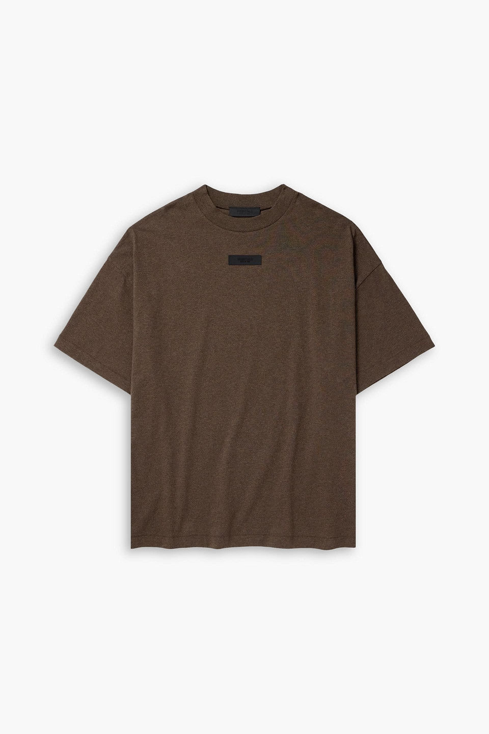 fear of god essentials - logo-appliquéd cotton-jersey t-shirt - brown - l