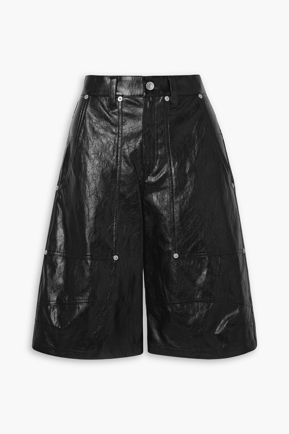 marant étoile - azilia crinkled shorts - black - fr 38