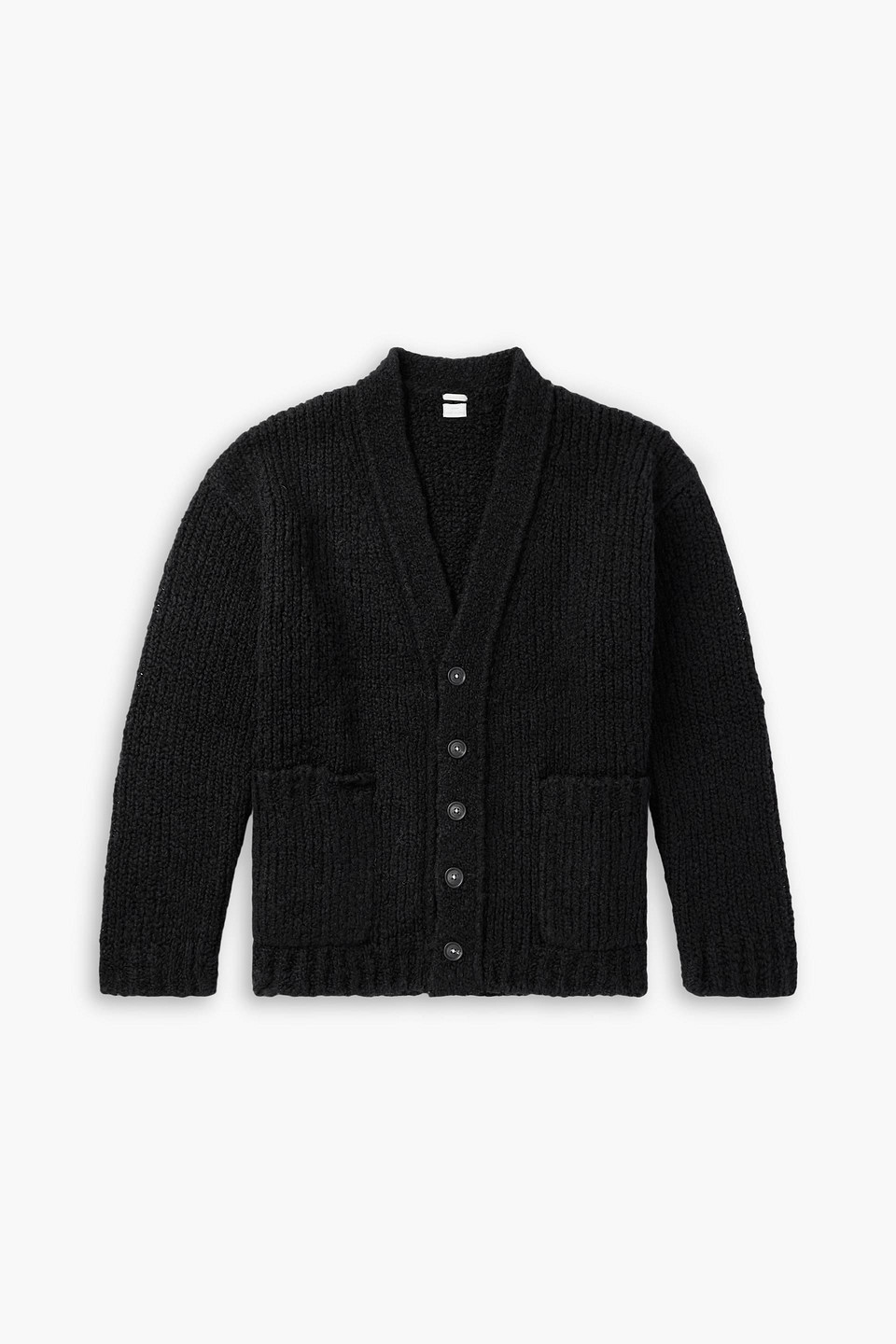 massimo alba - ribbed wool cardigan - black - 2