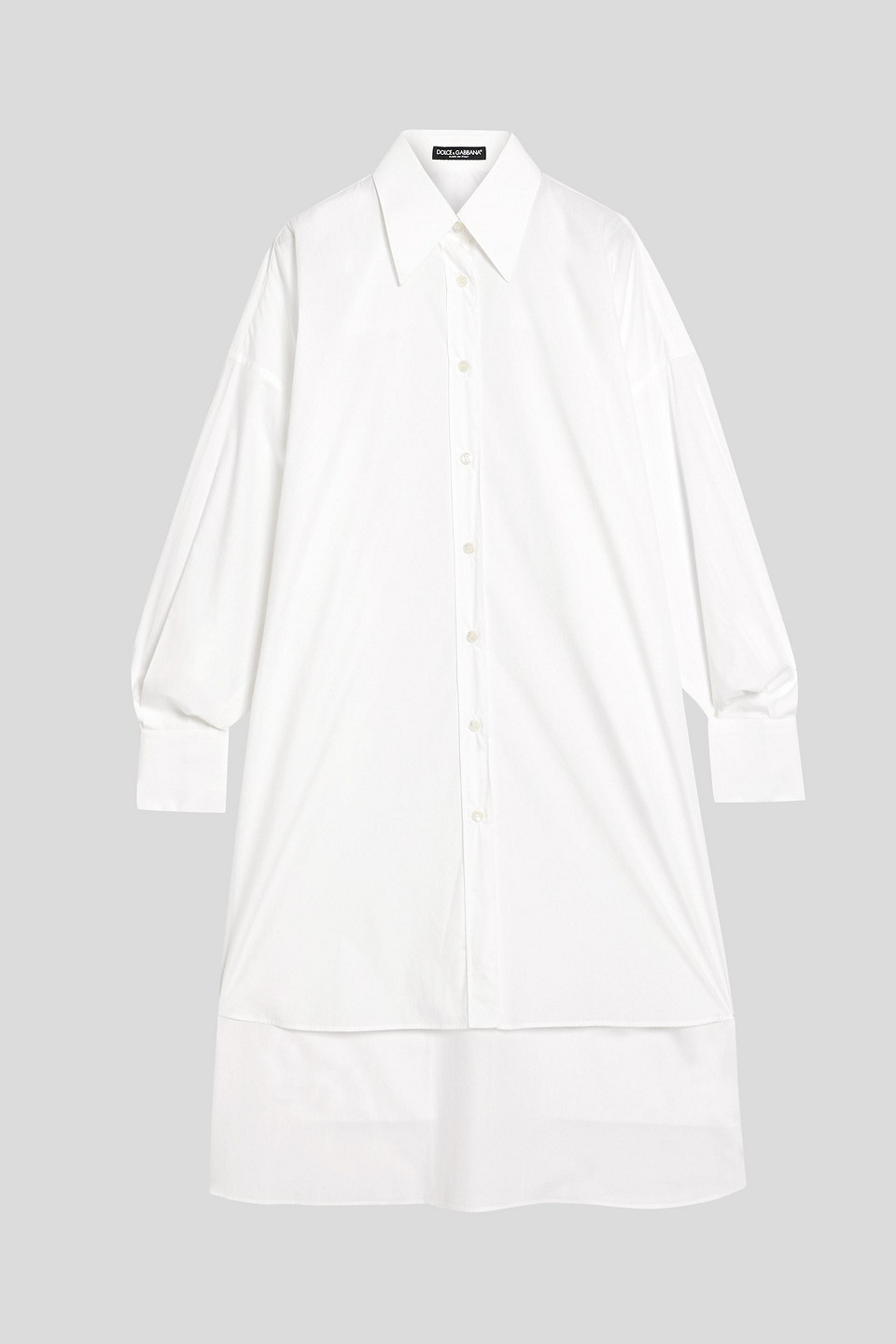 Dolce & Gabbana Oversized Cotton-poplin Shirt Dress In White