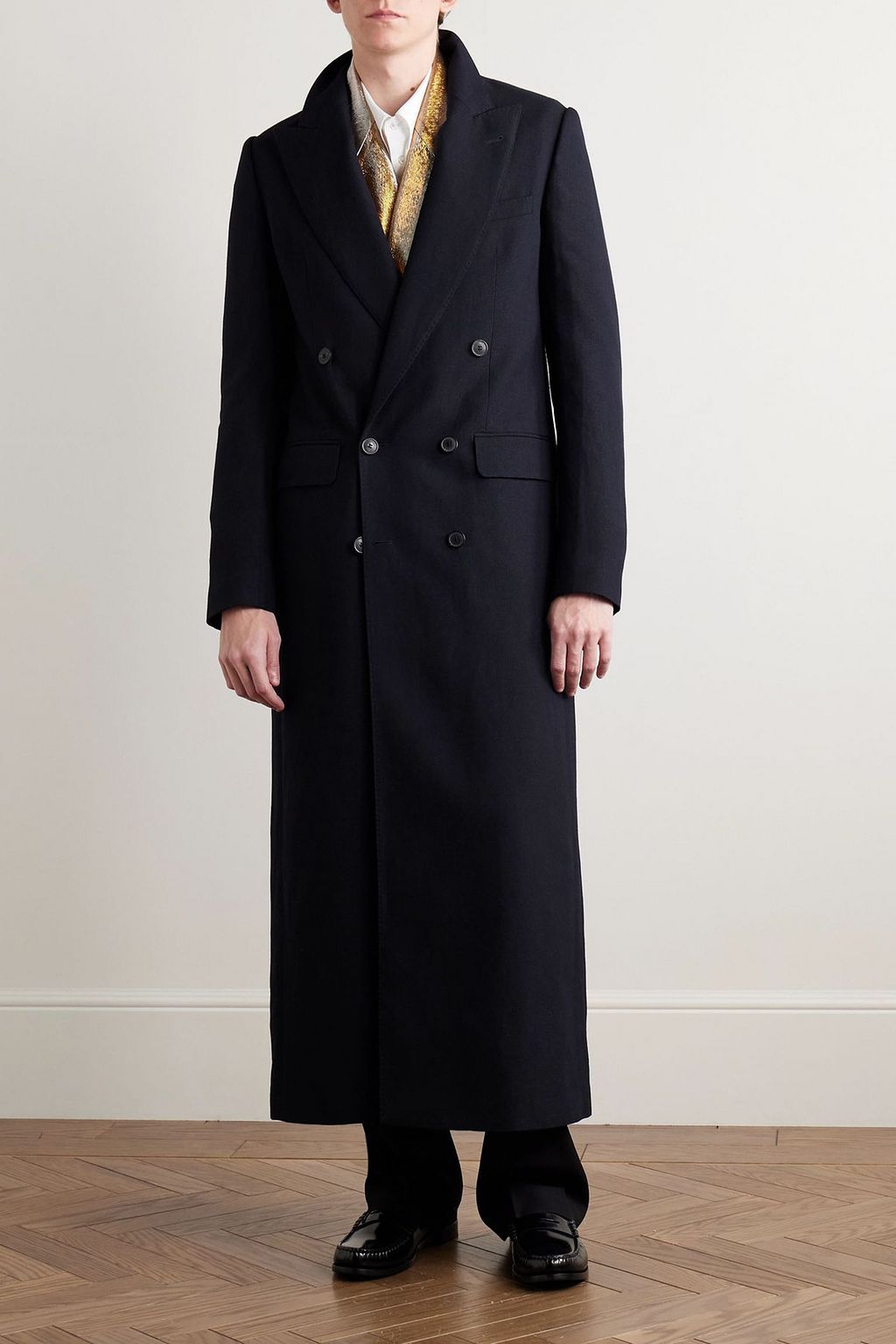 DRIES VAN NOTEN Double-breasted wool and linen-blend coat | THE OUTNET
