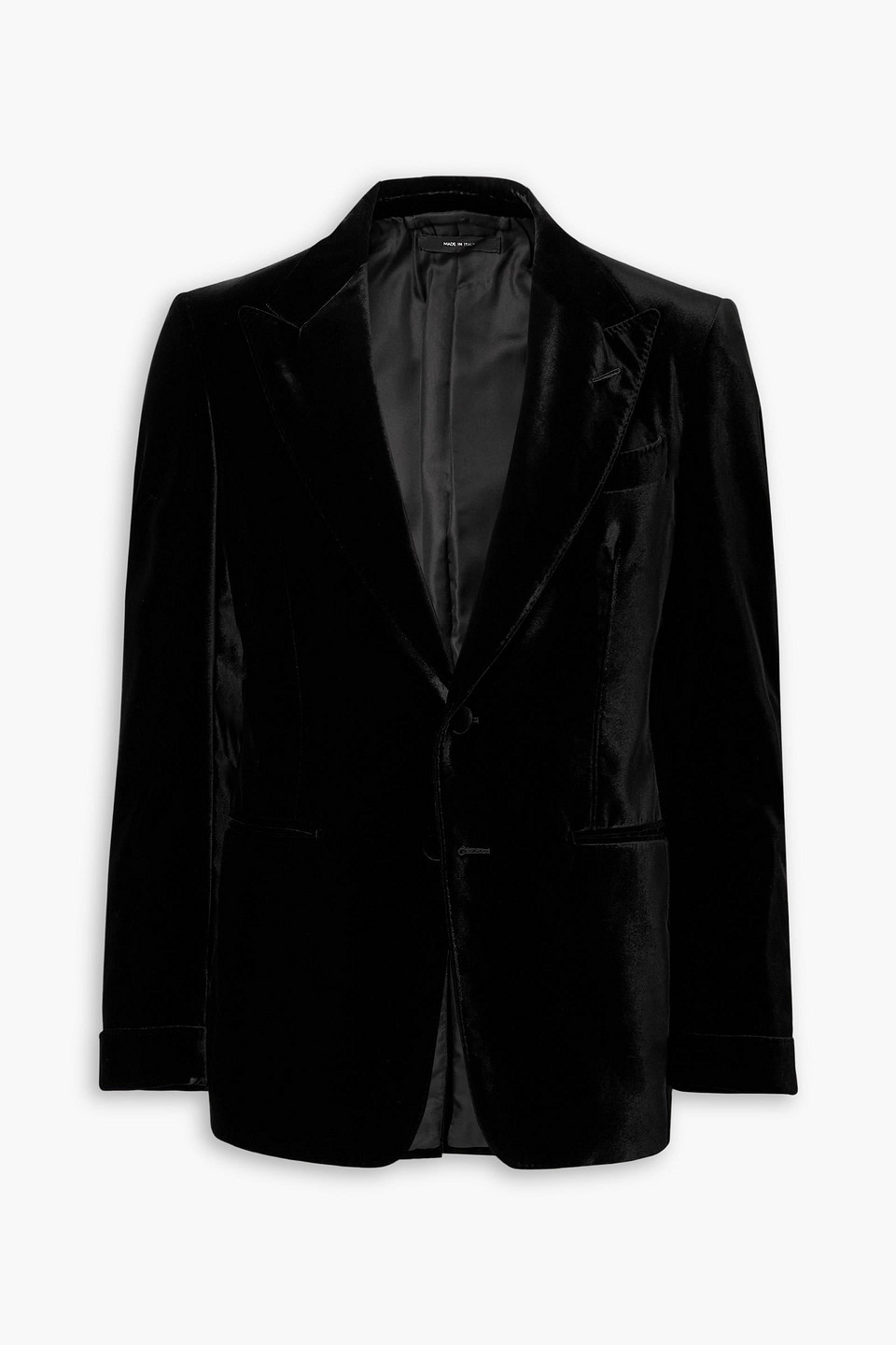 tom ford - shelton velvet tuxedo jacket - black - it 46