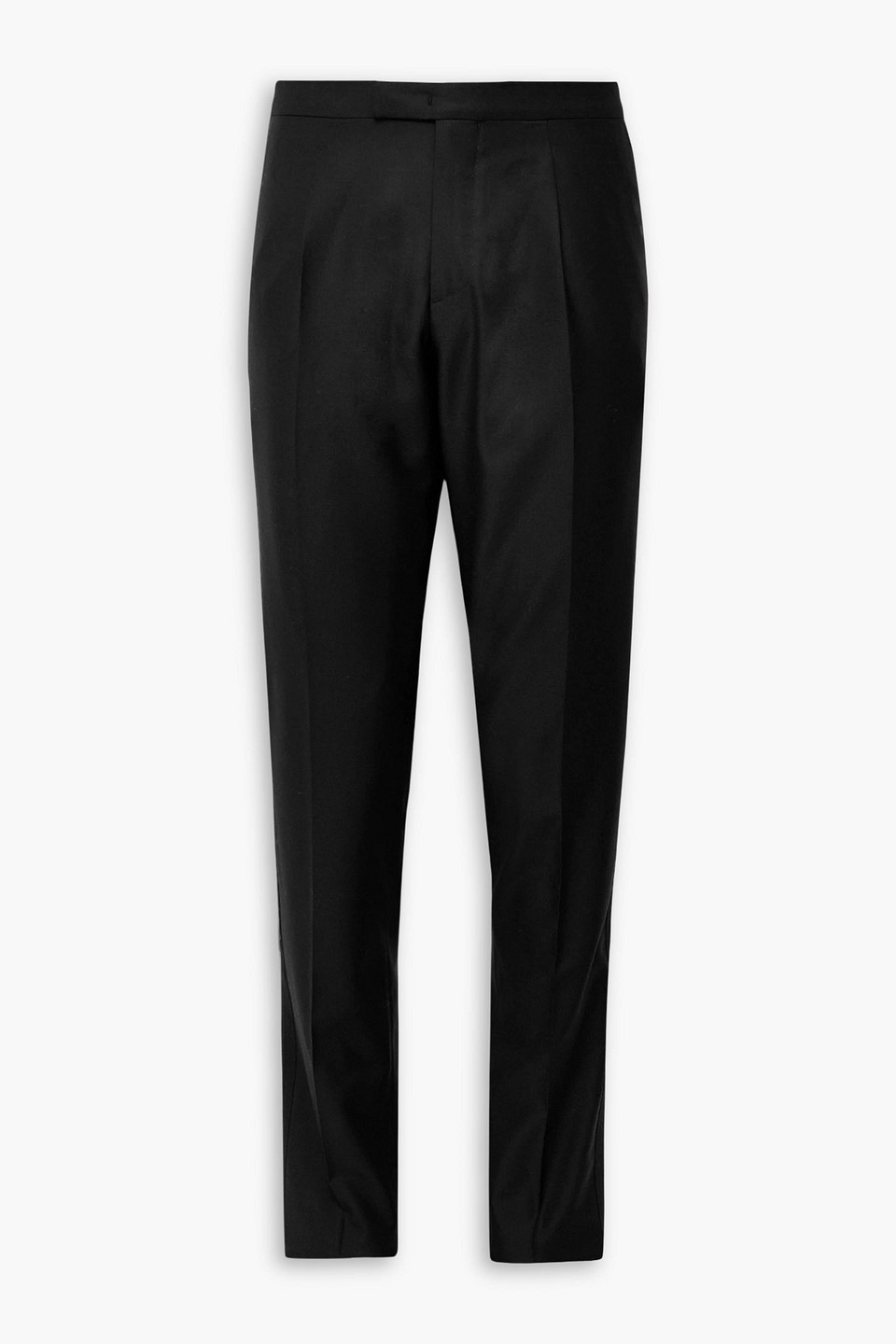 boglioli - slim-fit straight-leg satin-trimmed wool-blend tuxedo pants - black - it 52