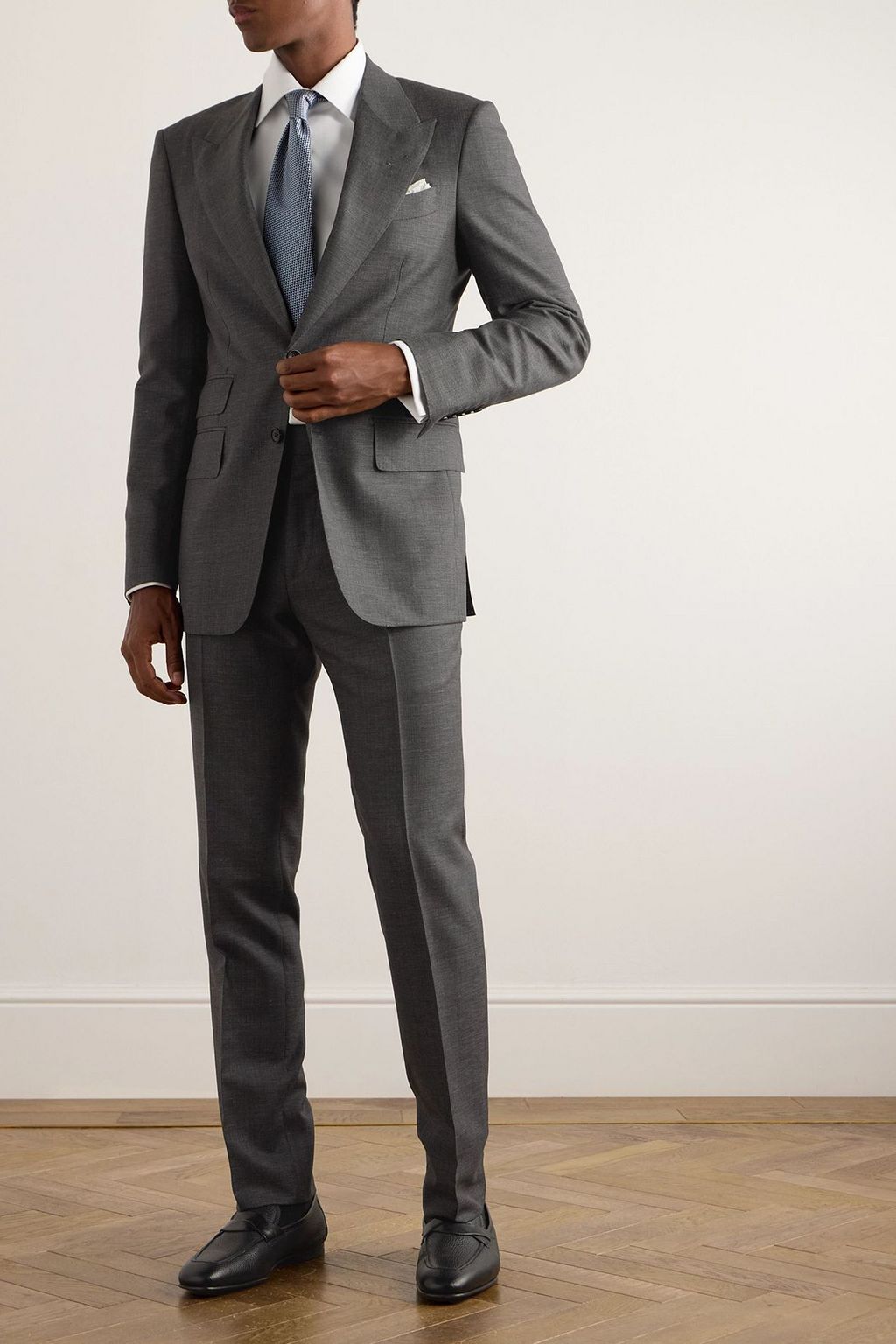 TOM FORD Shelton wool, mohair, linen and silk-blend suit jacket