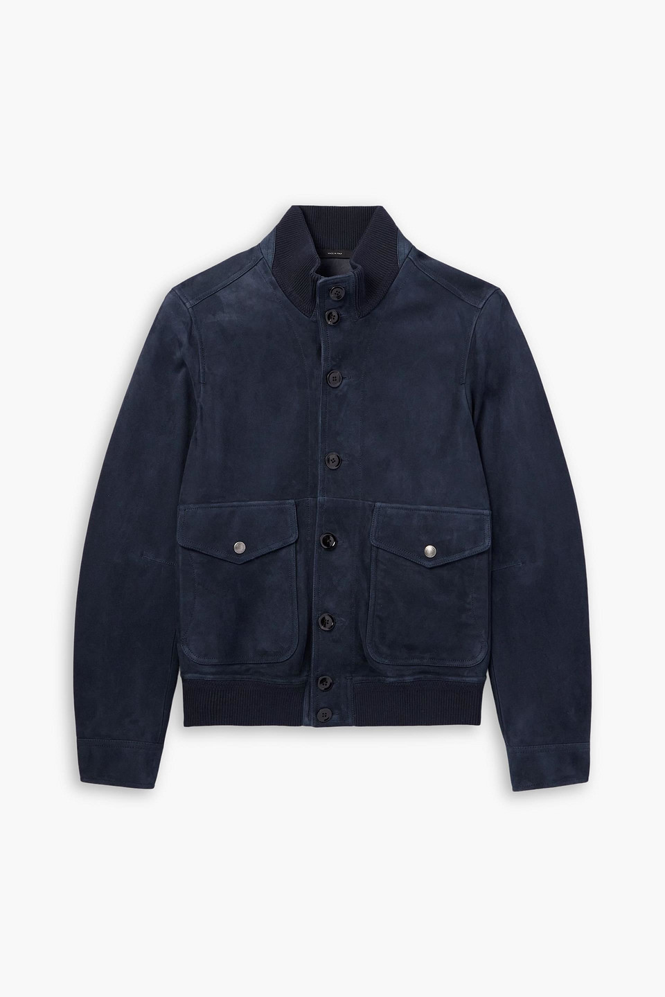 tom ford - suede blouson jacket - blue - it 60