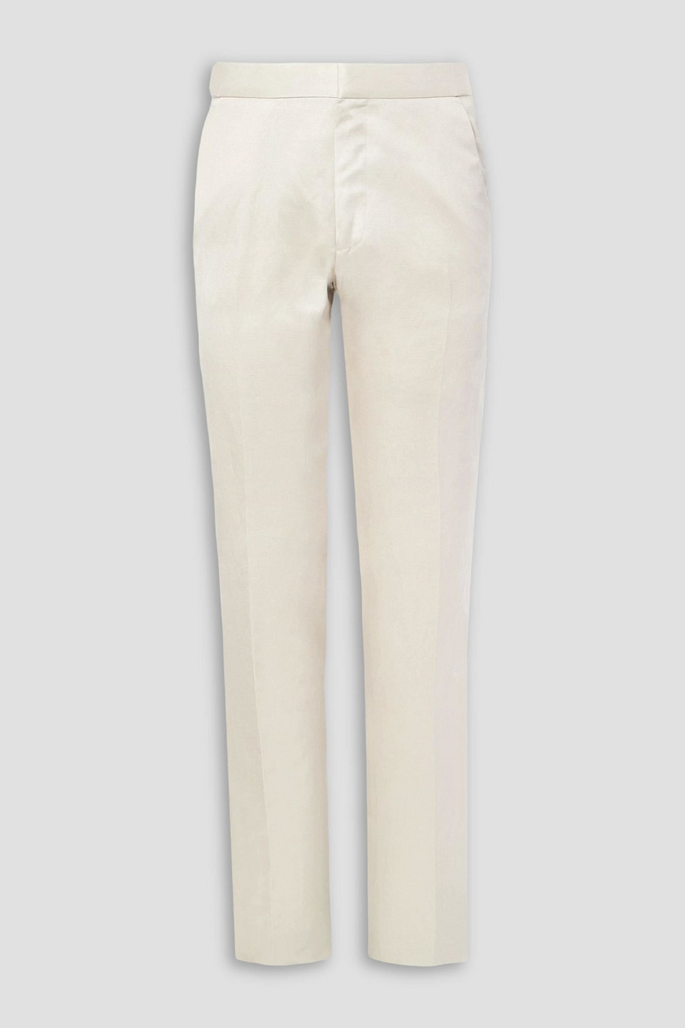 Tom Ford Dyllan Straight-leg Silk And Linen-blend Twill Suit Pants In Neutral