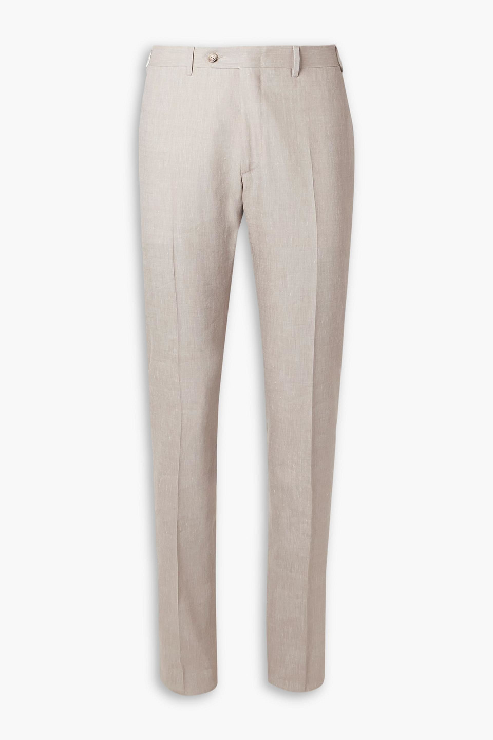 canali - kei slim-fit linen and wool-blend suit pants - neutral - it 56