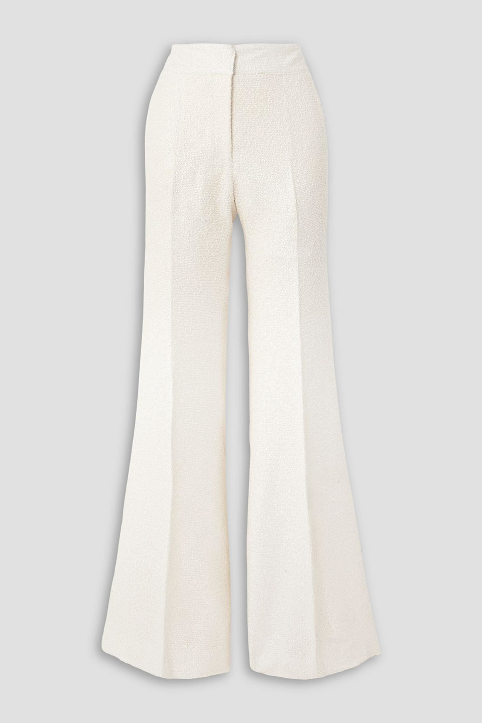 gabriela hearst - rhein silk-bouclé flared pants - white - it 46