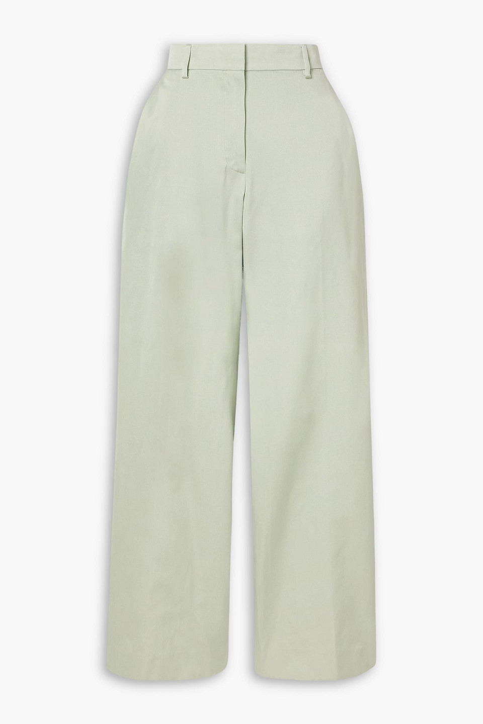 dries van noten - satin straight-leg pants - green - fr 40