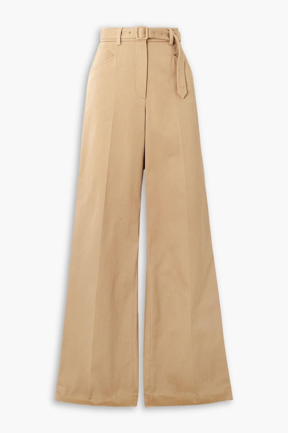 gabriela hearst - norman belted cotton-gabardine wide-leg pants - neutral - it 44