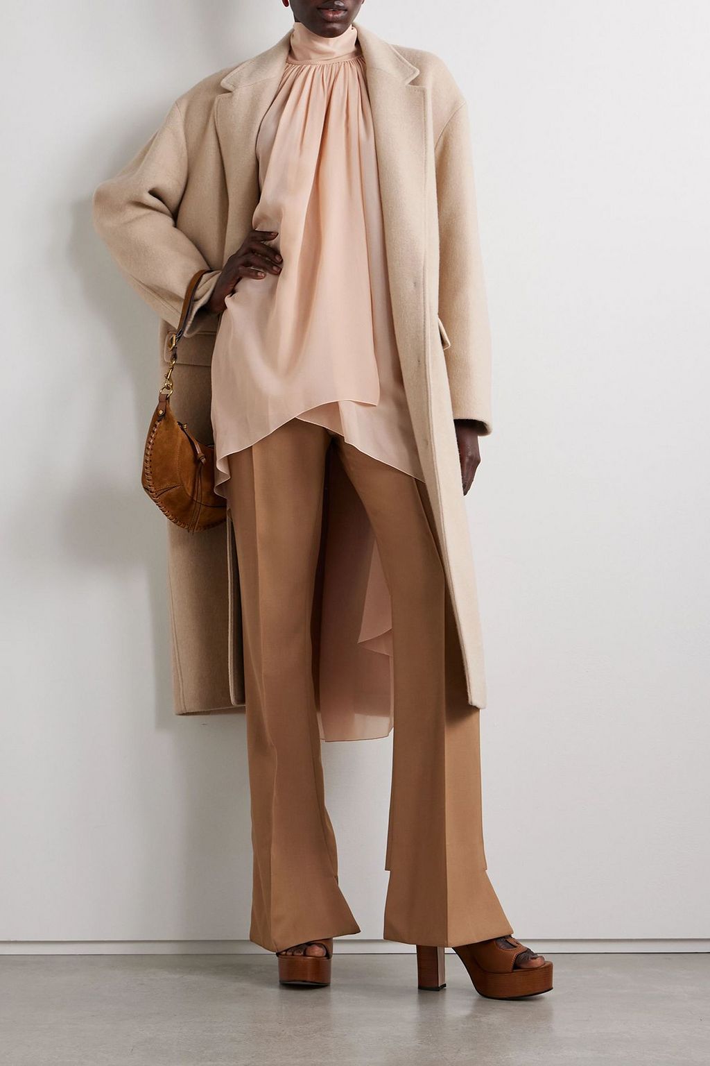ISABEL MARANT Efezia brushed wool-blend coat | THE OUTNET