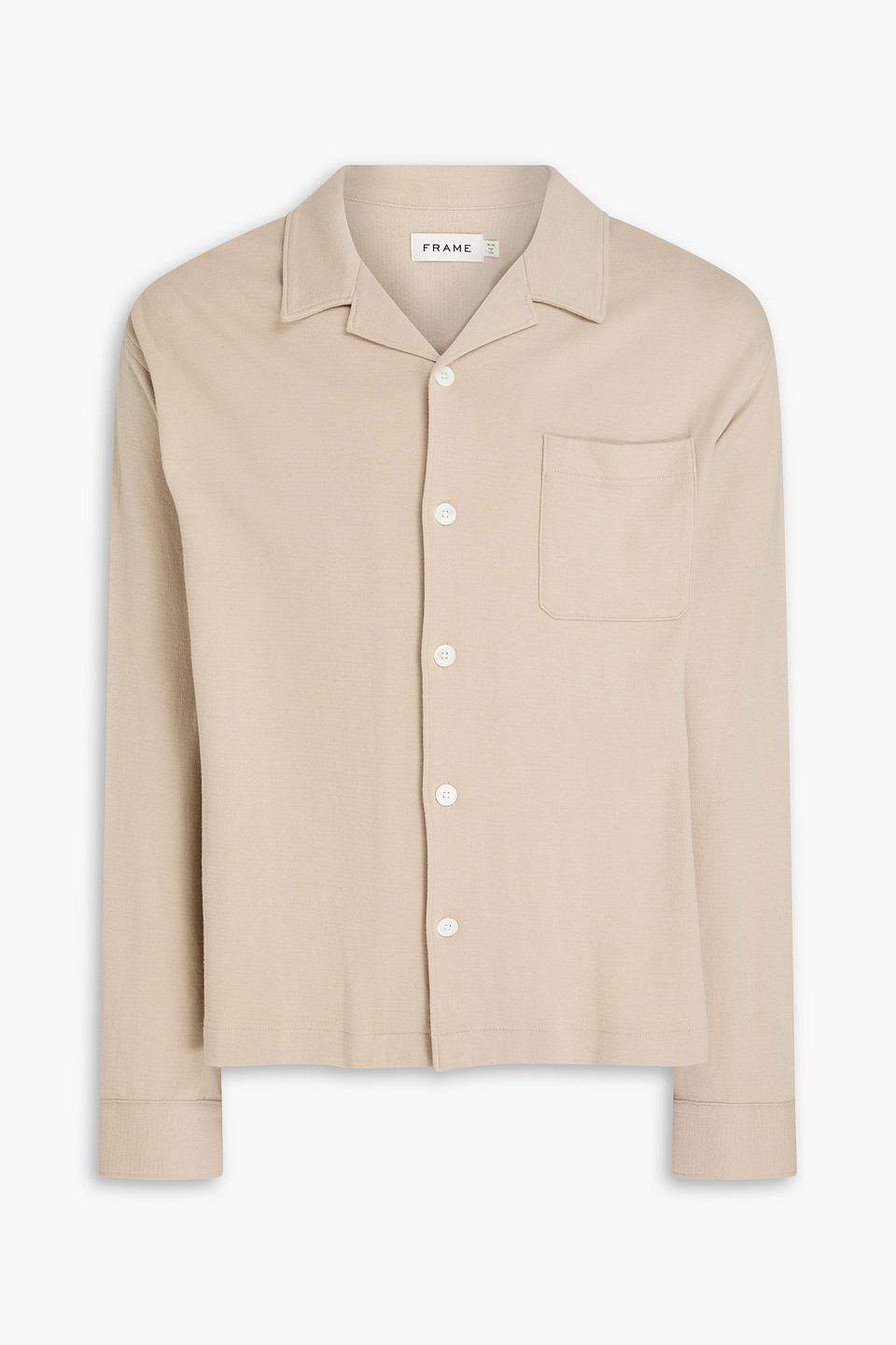 Frame Cotton-jersey Shirt In Pink
