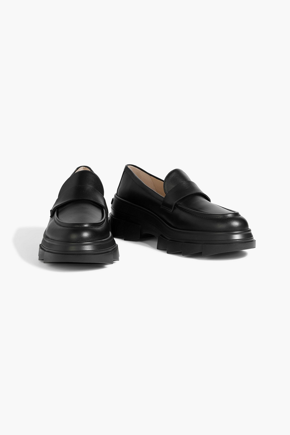 Stuart Weitzman Noho Leather Platform Loafers In Multi