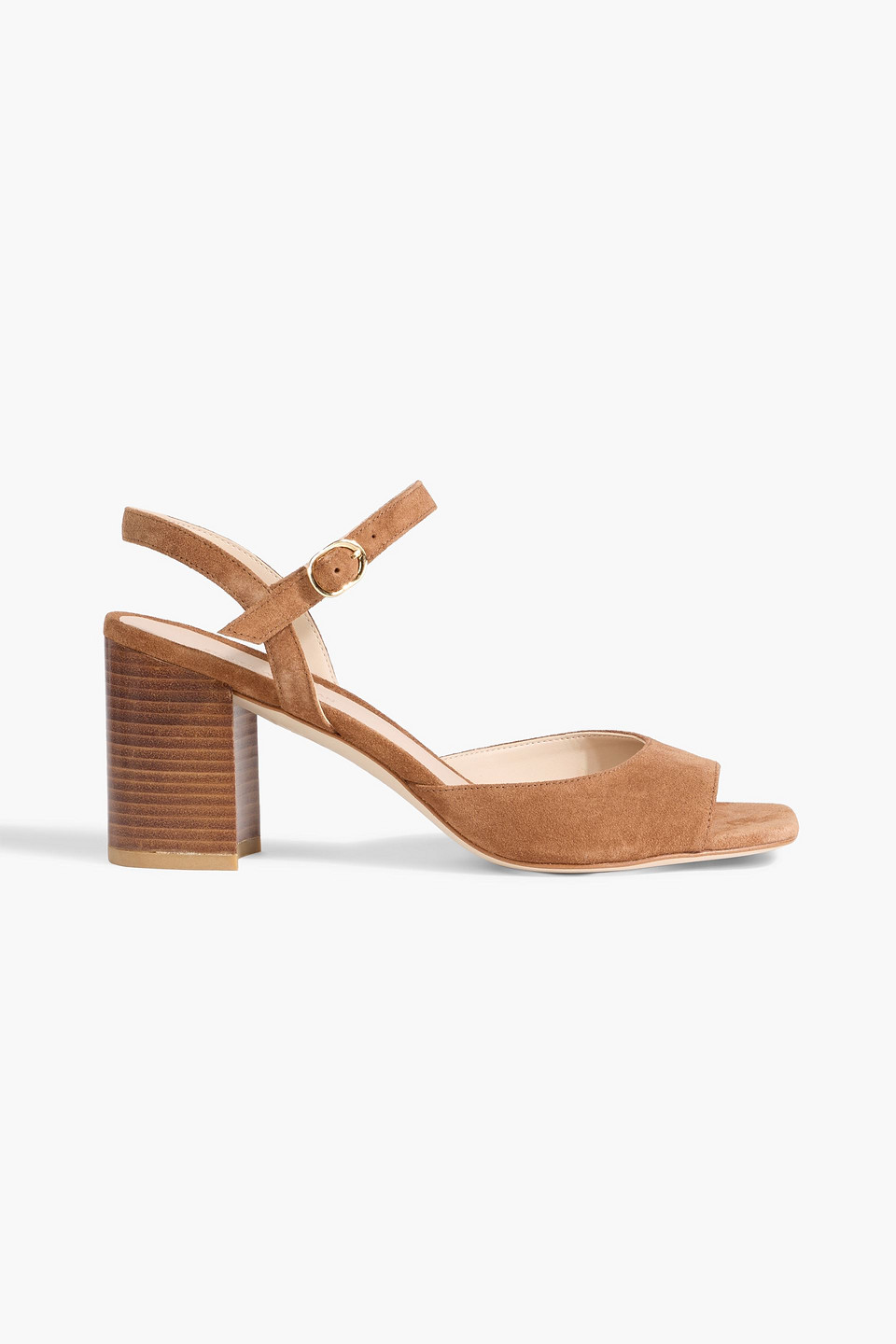 stuart weitzman - tia 75 suede sandals - brown - us 7.5