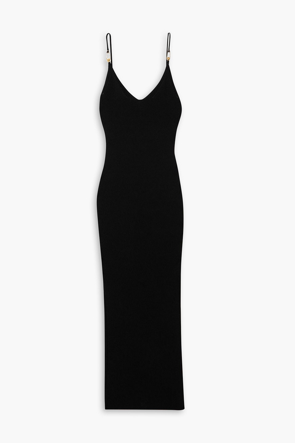 versace - embellished stretch-jersey midi dress - black - it 40