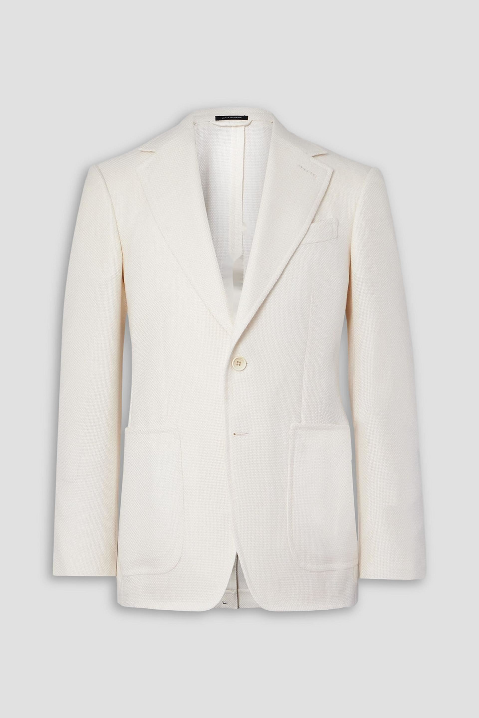 tom ford - shelton wool, mohair, silk and linen-blend blazer - white - it 54