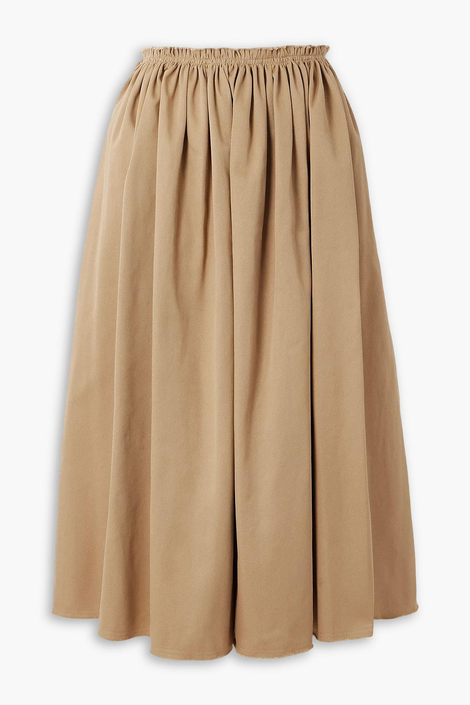 gabriela hearst - chiara cotton-twill midi skirt - neutral - it 40