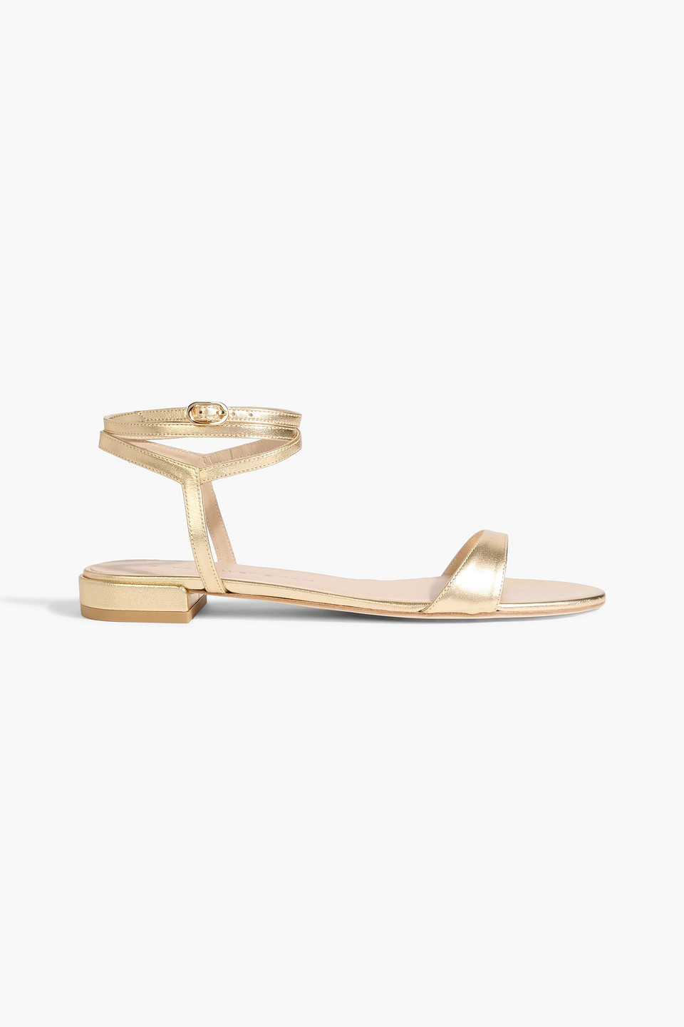 stuart weitzman - metallic leather sandals - metallic - us 7