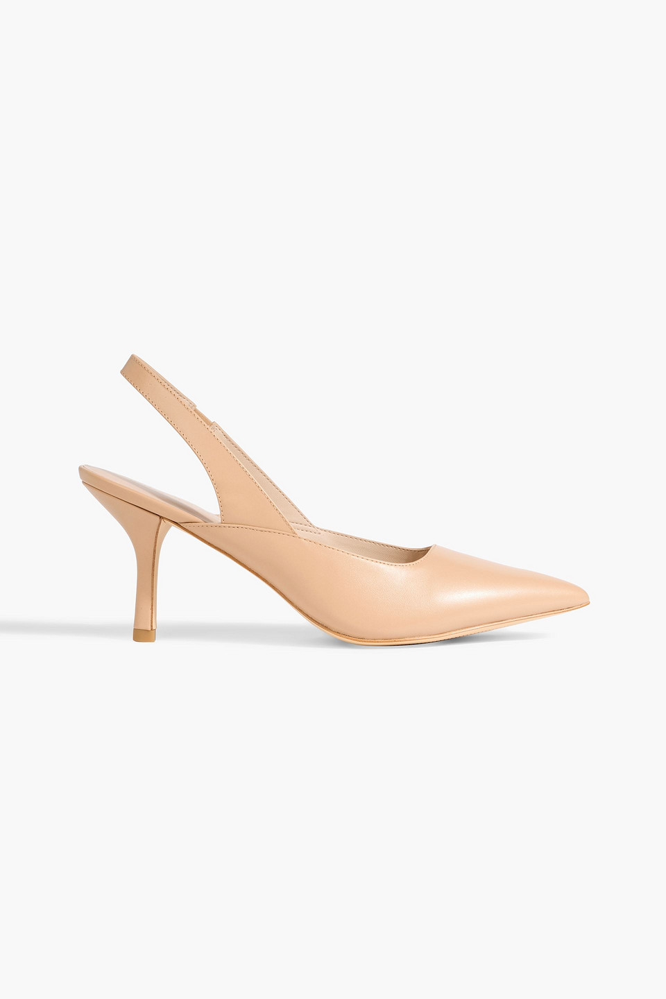 Stuart Weitzman Zuri 75 Leather Slingback Pumps In Neutral