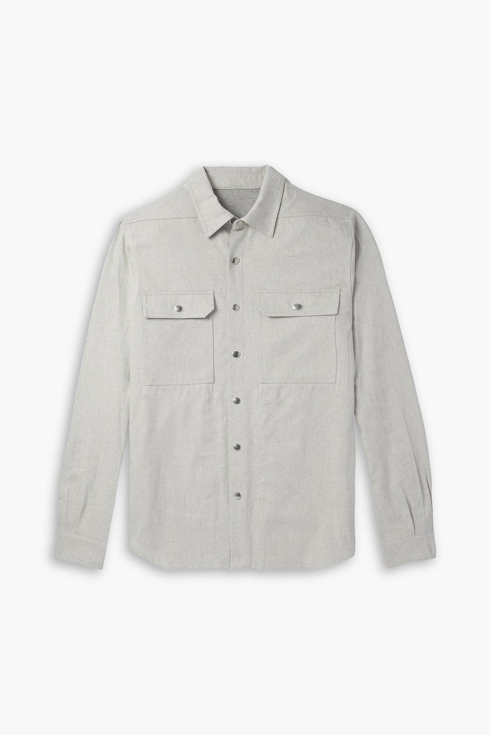 rick owens - denim overshirt - green - it 46