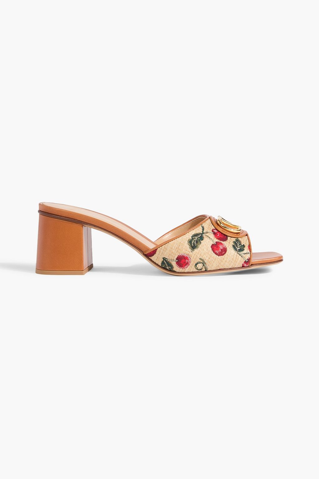 lalarina② VALENTINO GARAVANI VLOGO Signature Cherryfic leather-trimmed