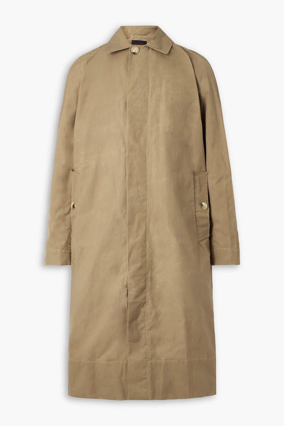 simone rocha - crystal-embellished cotton-gabardine trench coat - neutral - s
