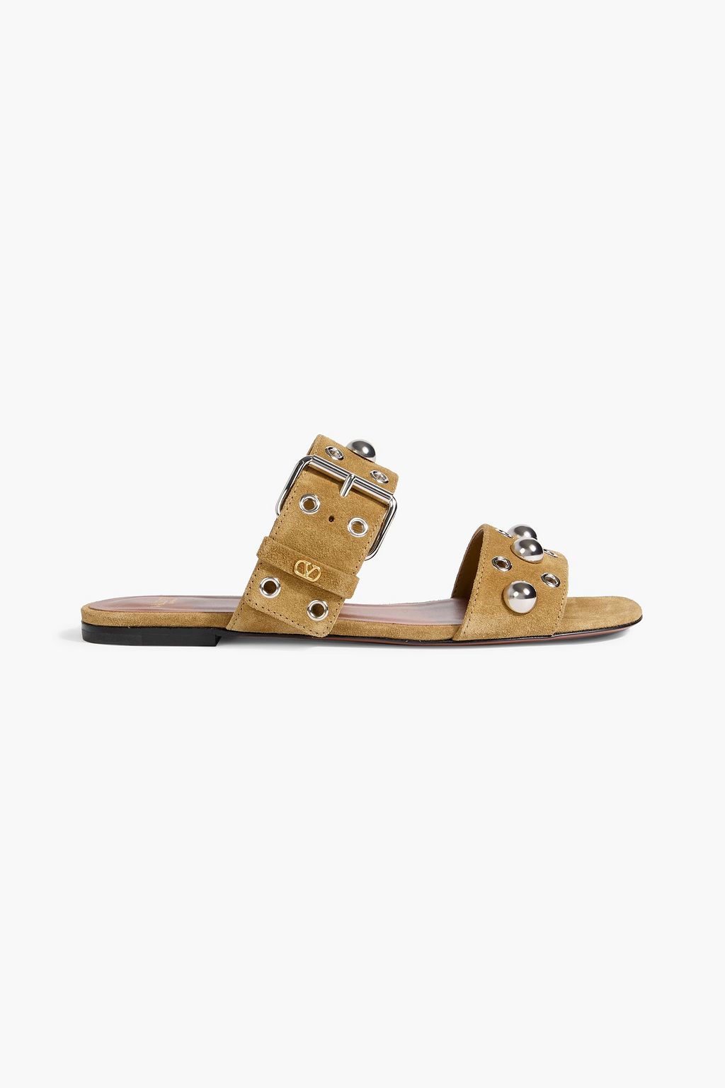 VALENTINO GARAVANI Nellcôte embellished suede slides | THE OUTNET
