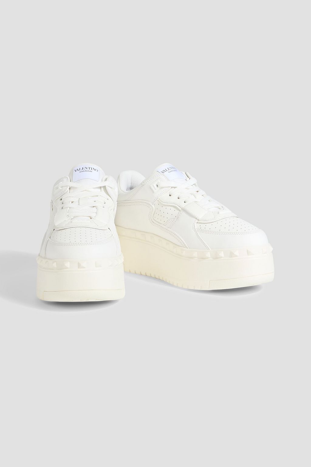 VALENTINO Freedots プラットフォームXL スニーカー 36.5 VALENTINO GARAVANI Freedots XL leather platform sneakers | THE OUTNET