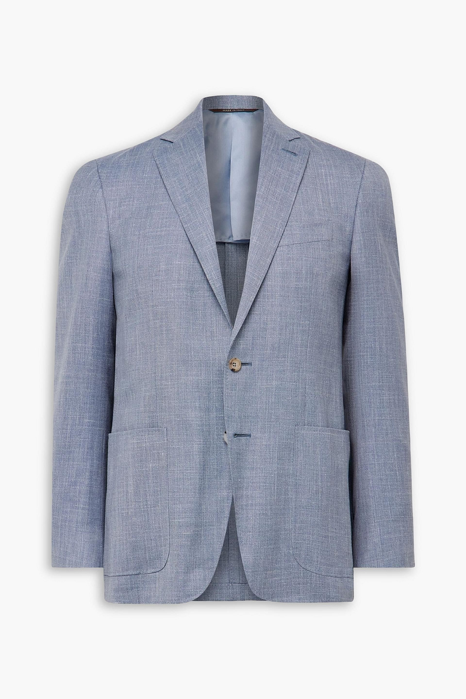 canali - unstructured cupro blazer - blue - it 52
