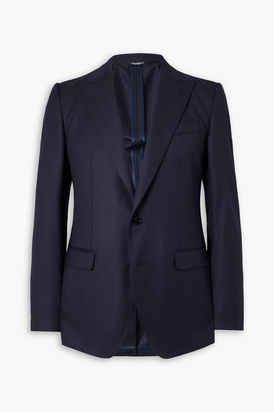dolce&gabbana - taormina unstructured wool-flannel blazer - blue - it 46