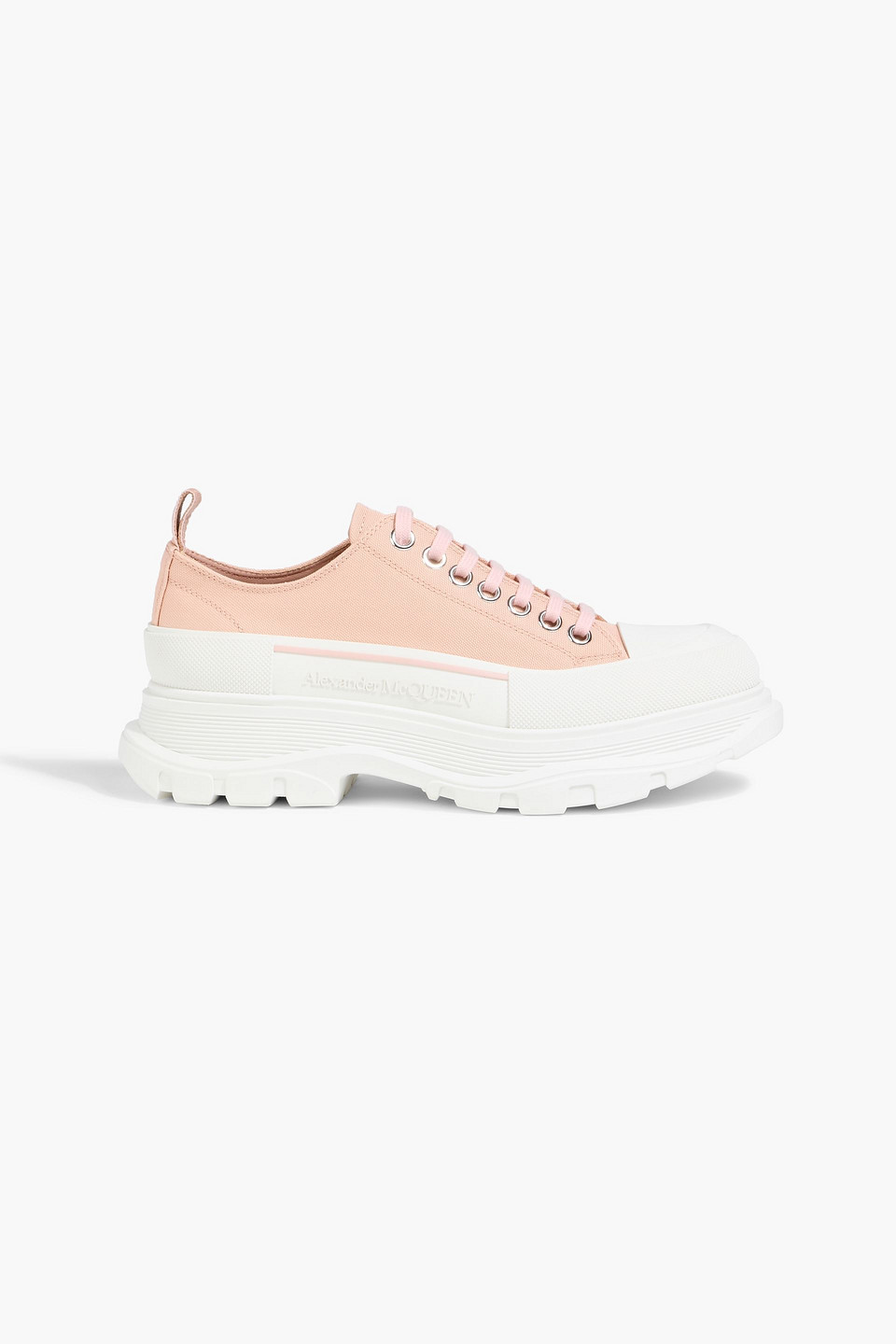 mcqueen - tread slick canvas sneakers - pink - eu 40.5
