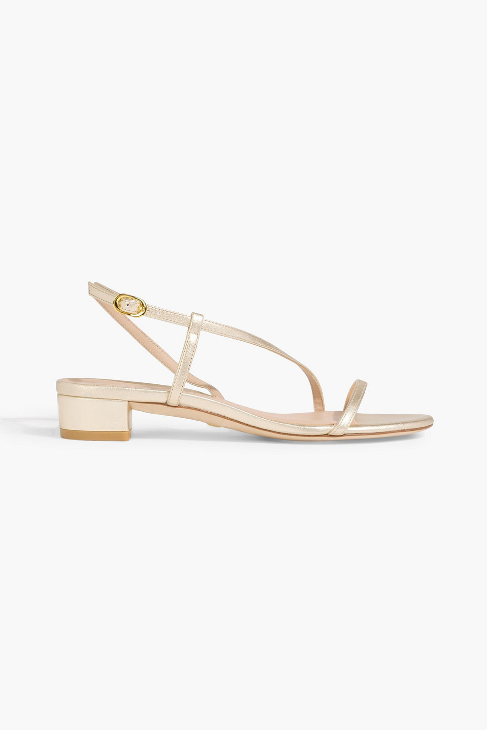 stuart weitzman - soiree 25 metallic leather sandals - metallic - us 4.5