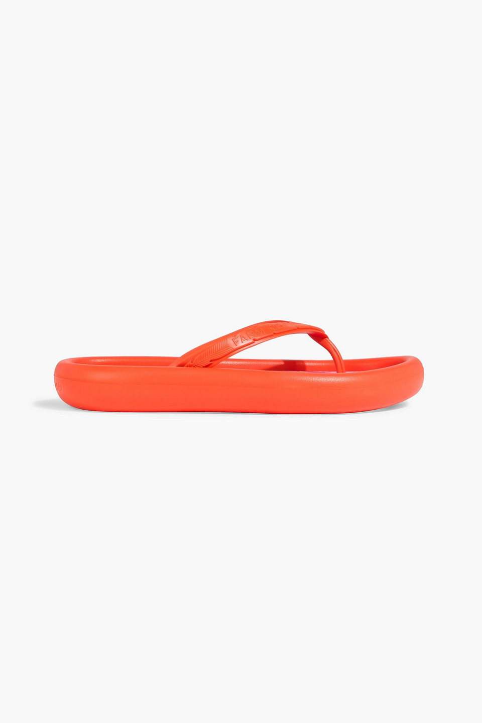 Farm Rio Canoe Rubber Flip Flops In Orange