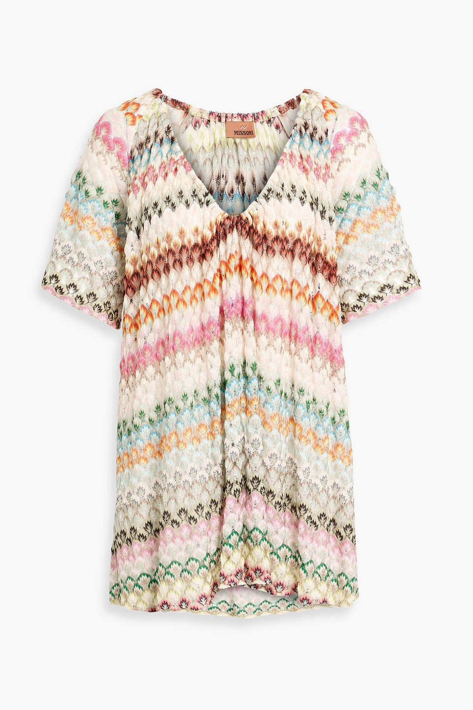 missoni - crochet-knit top - pink - l