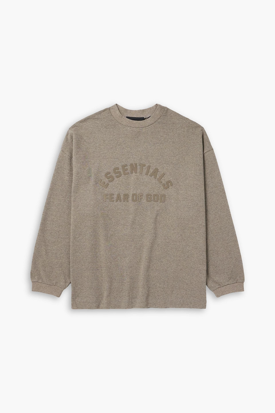 fear of god essentials - oversized logo-appliquéd cotton-jersey t-shirt - neutral - l