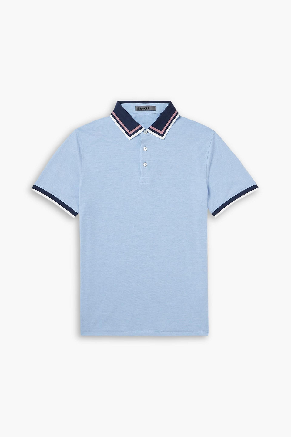 mr p. - g/fore golf striped logo-appliquéd piqué polo shirt - blue - xs