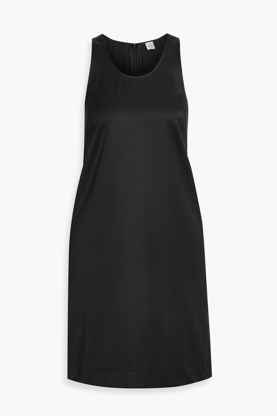 toteme - satin mini dress - black - eu 32
