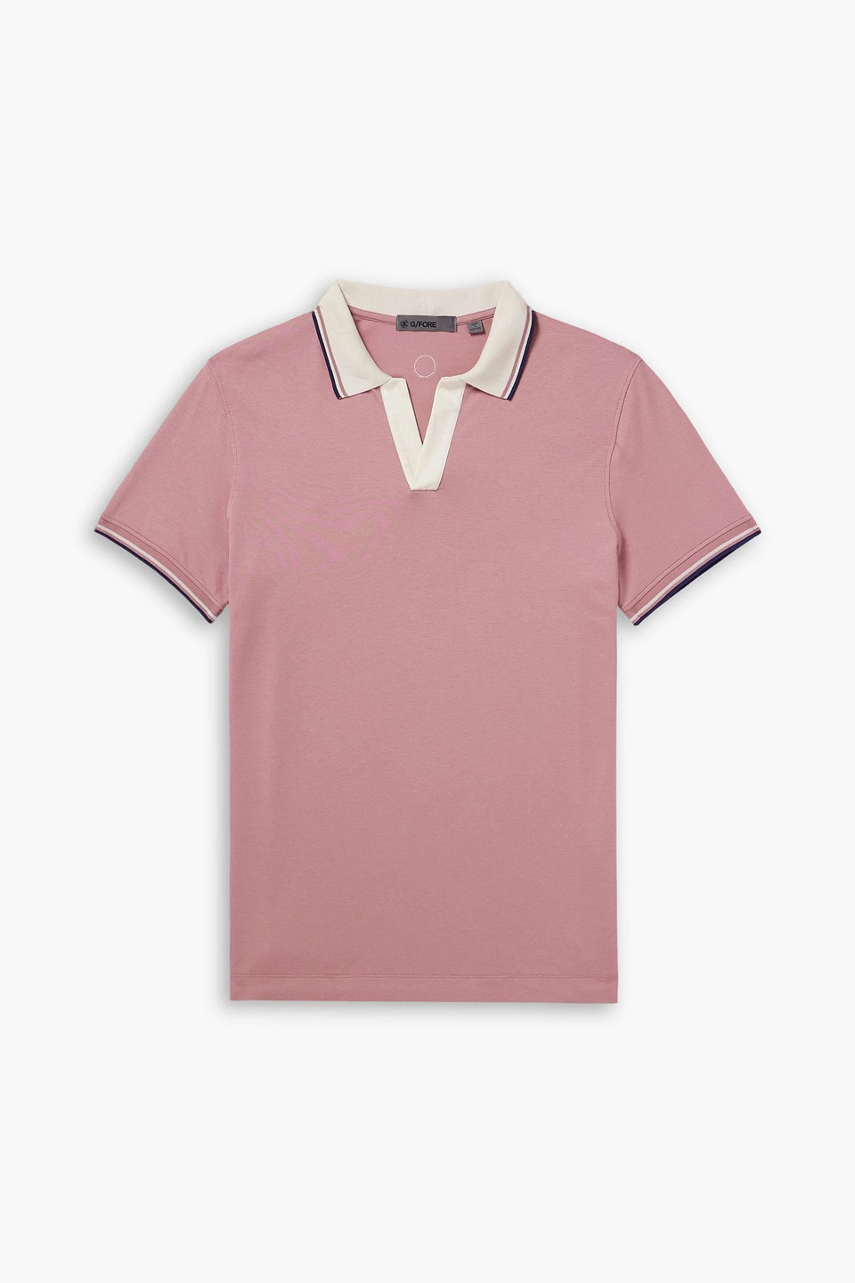 g/fore - g/fore golf striped logo-appliquéd piqué polo shirt - pink - s