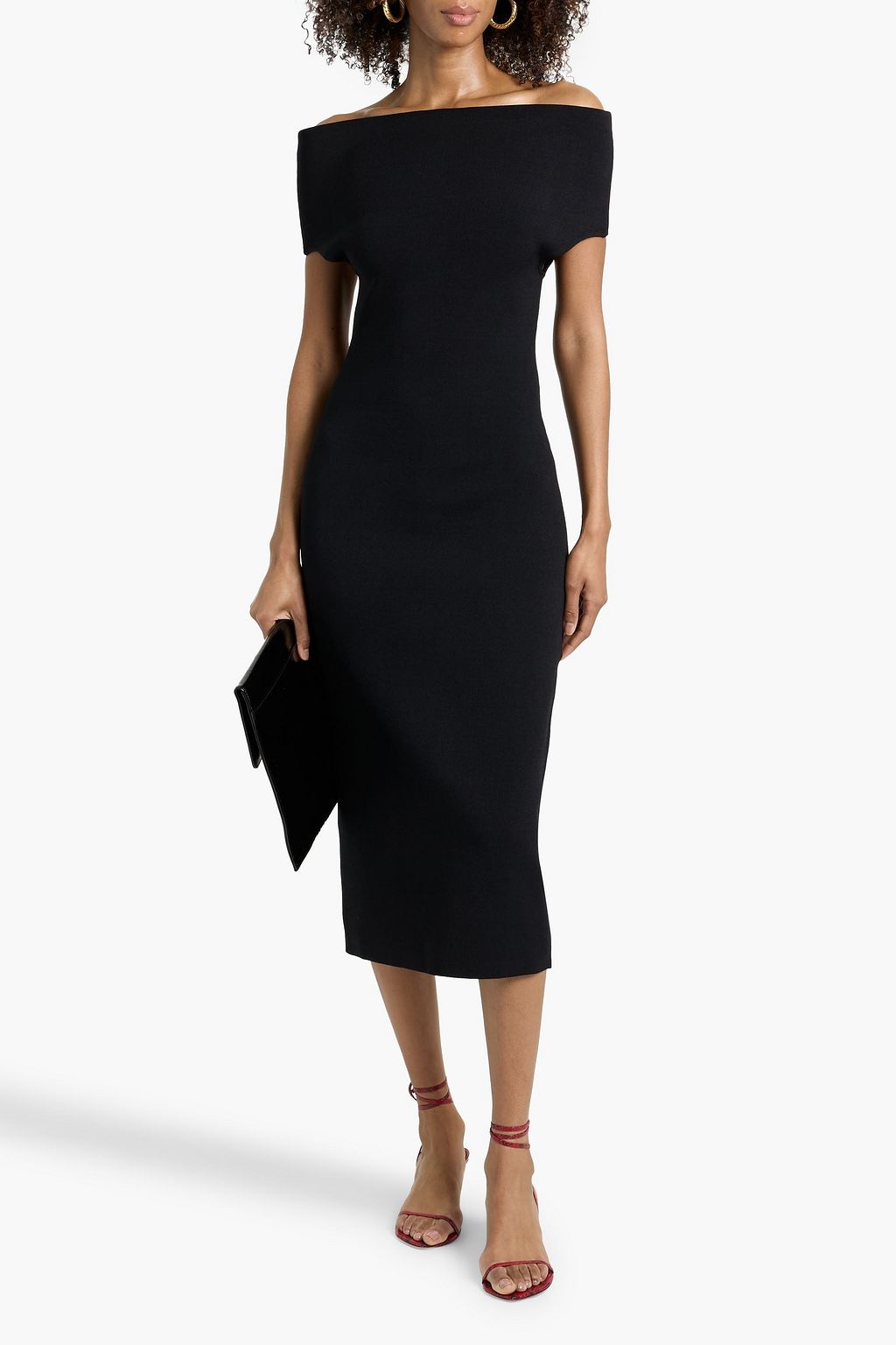 toteme knit midi dress Cable knit dress black  TOTEME