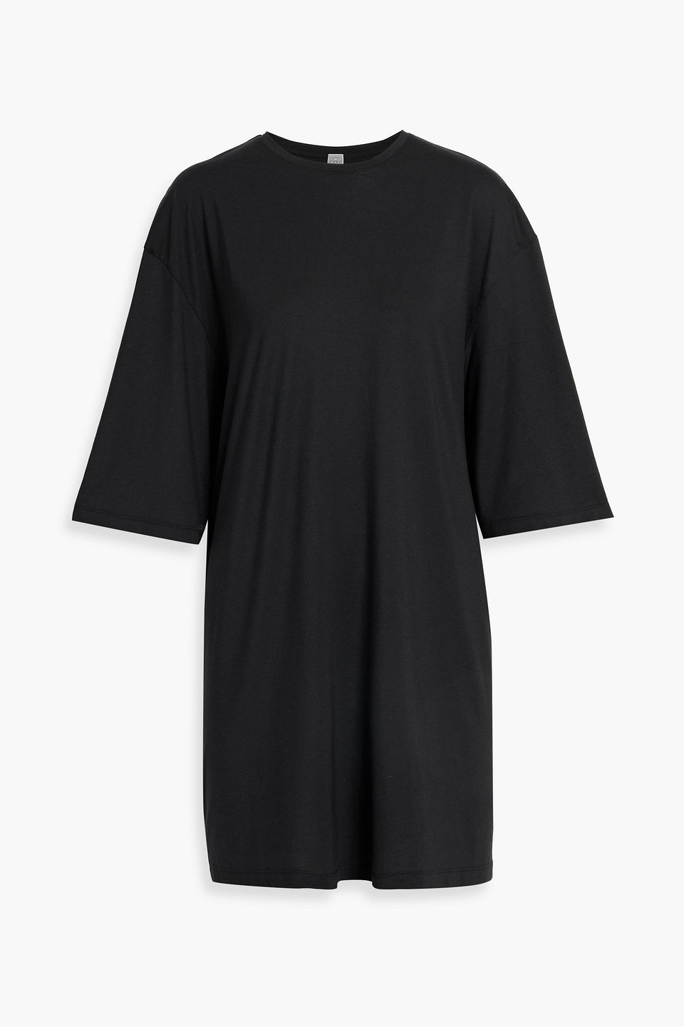 toteme - tencel™ lyocell and cotton-blend jersey mini dress - black - xxs
