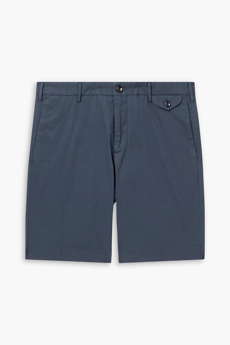 Slowear Slim-fit Stretch-cotton Poplin Bermuda Shorts In Blue