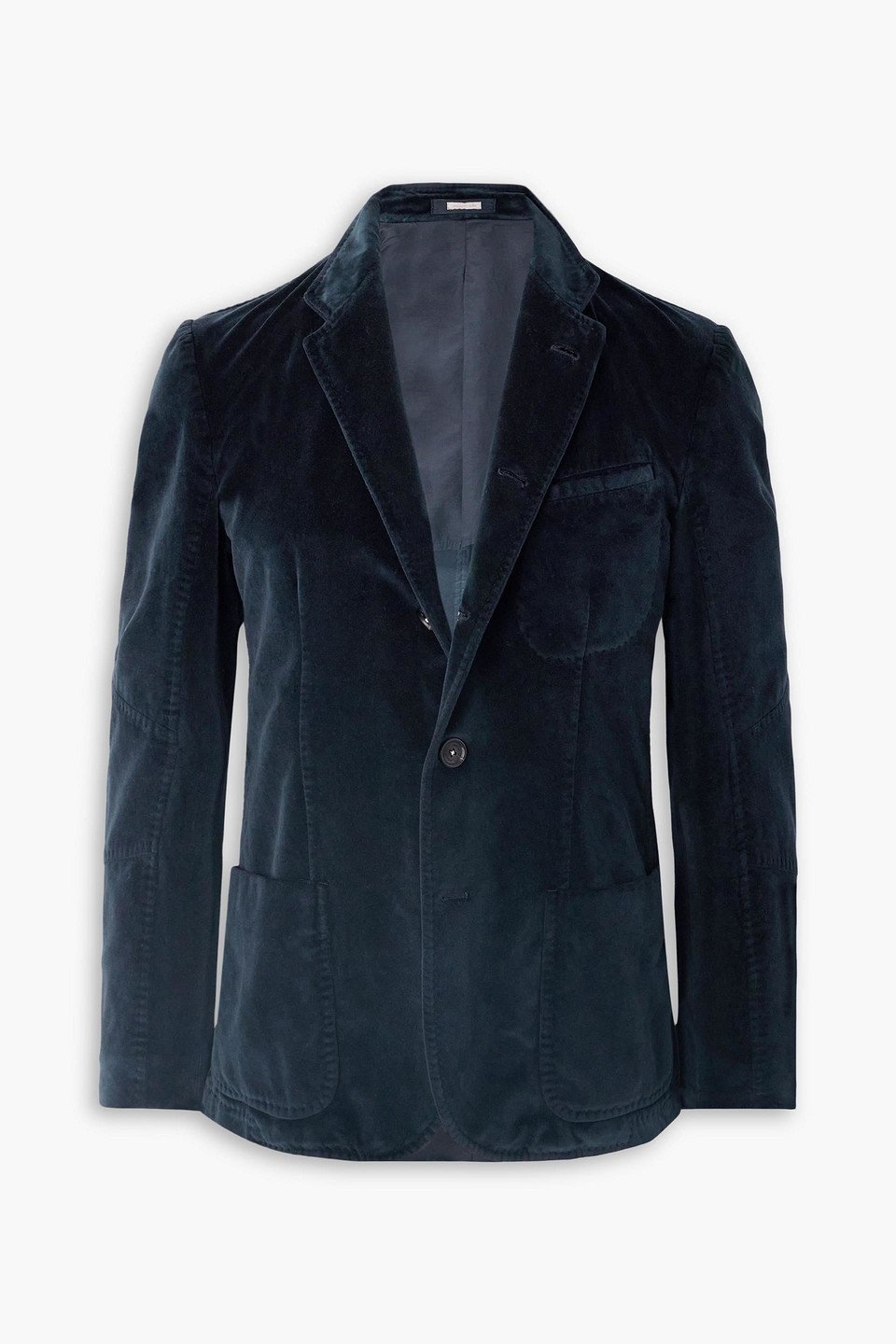 massimo alba - cotton-velvet blazer - blue - it 46
