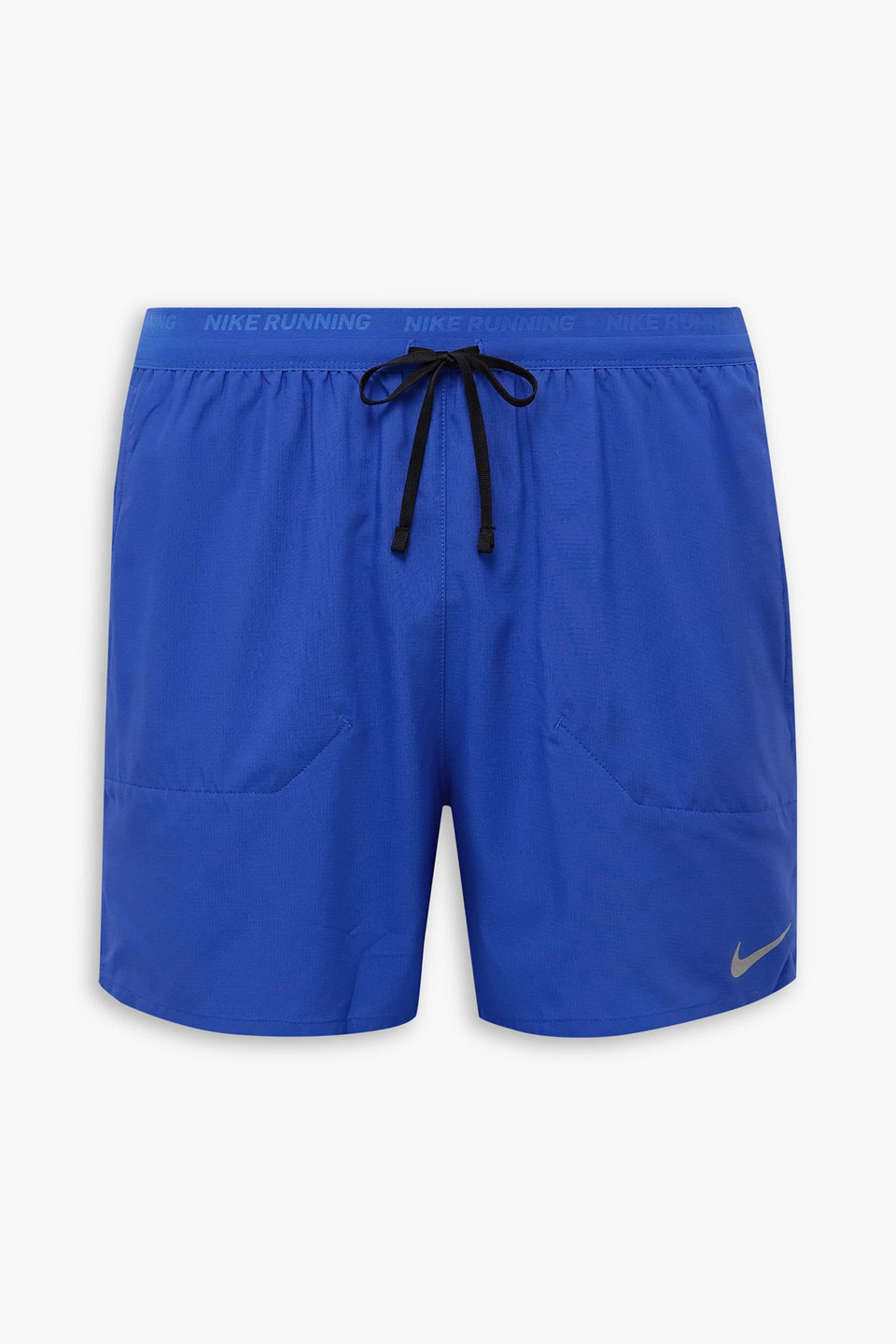 nike - straight-leg mesh-paneled dri-fit shorts - blue - s