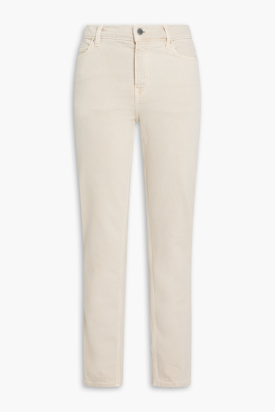 Totême Low-rise Tapered Jeans In Neutral