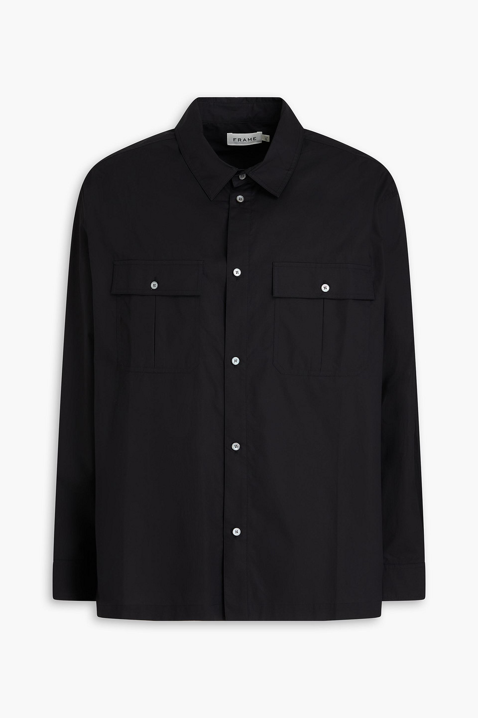 Frame Cotton-poplin Shirt In Black