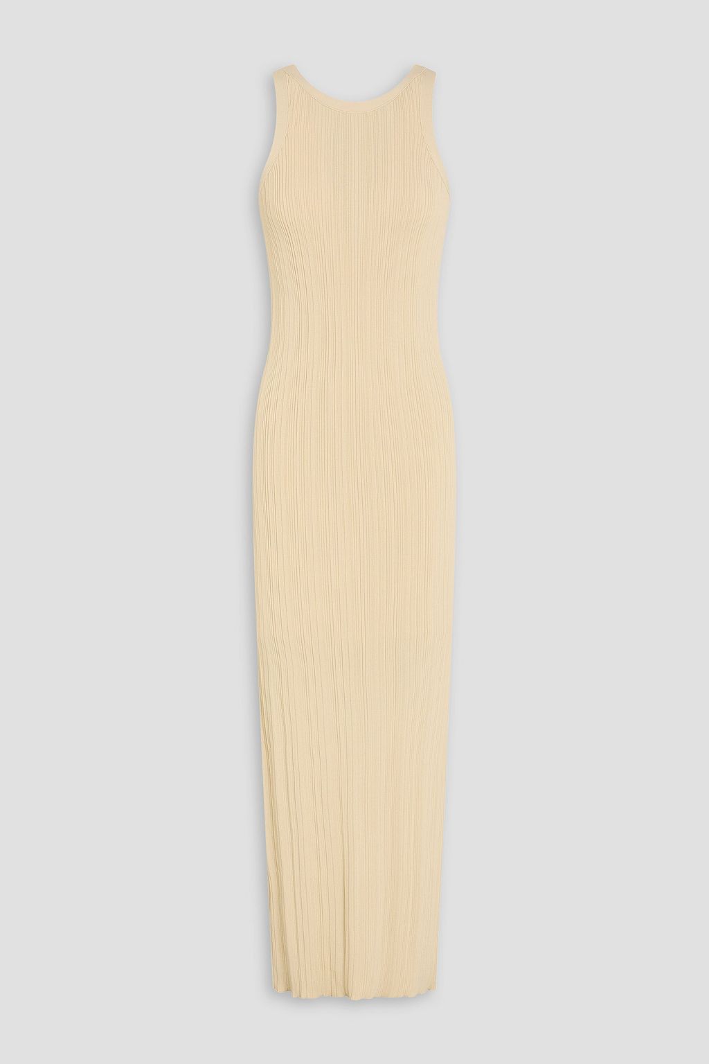 toteme ribbed-knit midi dress TOTEME Ribbed boucl-knit wool-blend midi dress